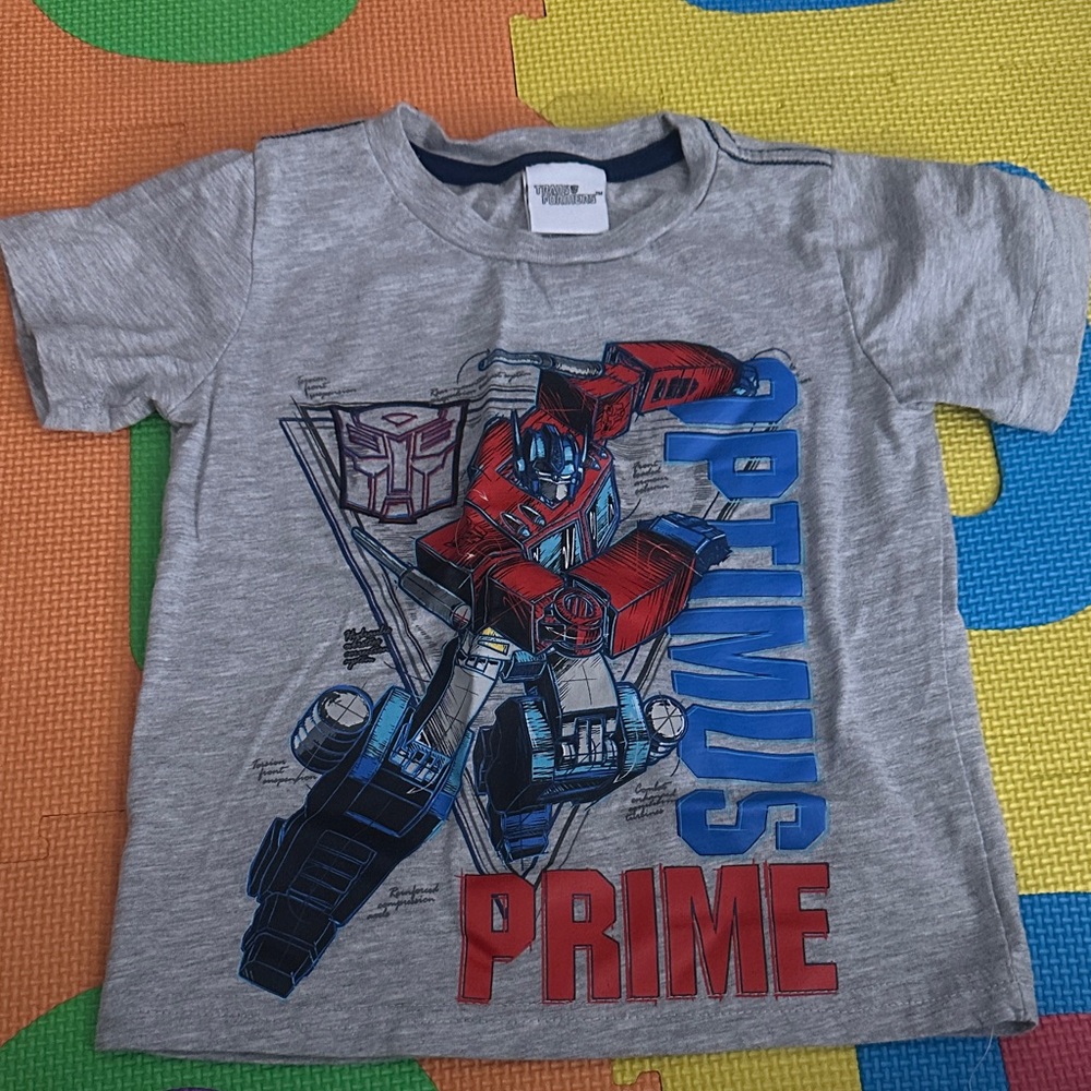 Transformers Optimus Prime Gray T-Shirt